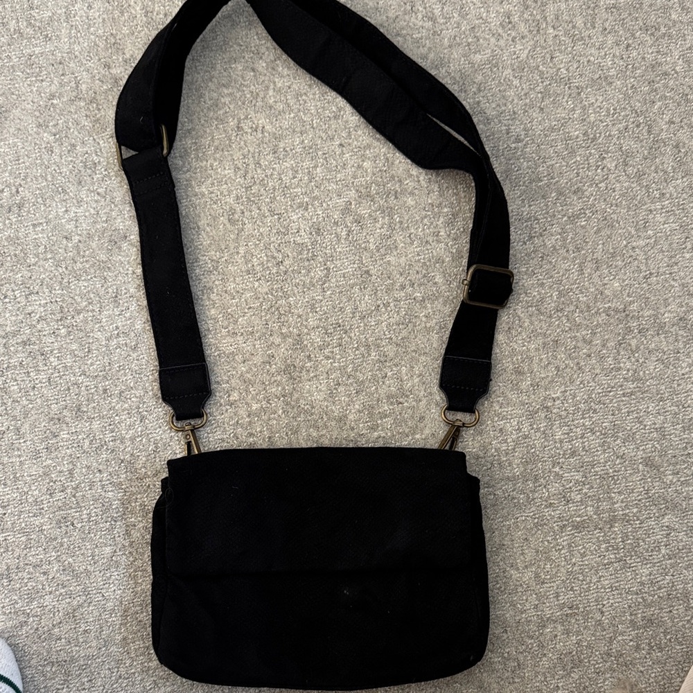 Anthropologie Black Textured Bag